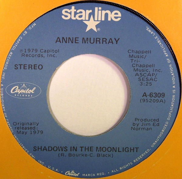 Anne Murray - Shadows in the Moonlight / I Just Fall in Love Again - Capitol Records, Starline - A-6309 - 7" 1112958808