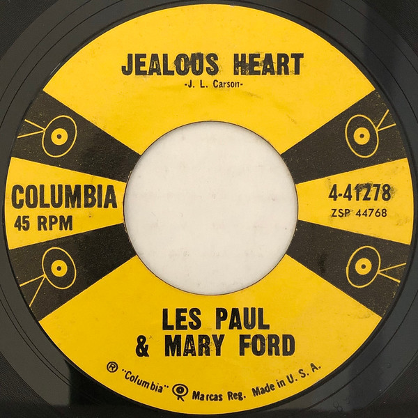 Les Paul & Mary Ford - Jealous Heart (7", Single, Hol)