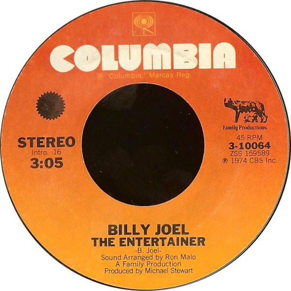 Billy Joel - The Entertainer (7", Single, Styrene)