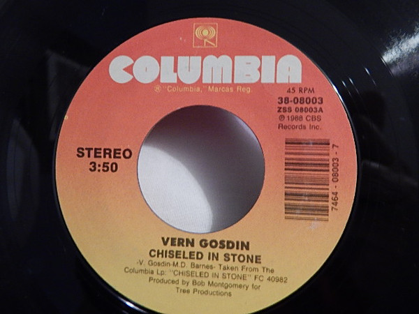 Vern Gosdin - Chiseled In Stone / Tight As Twin Fiddles (7")