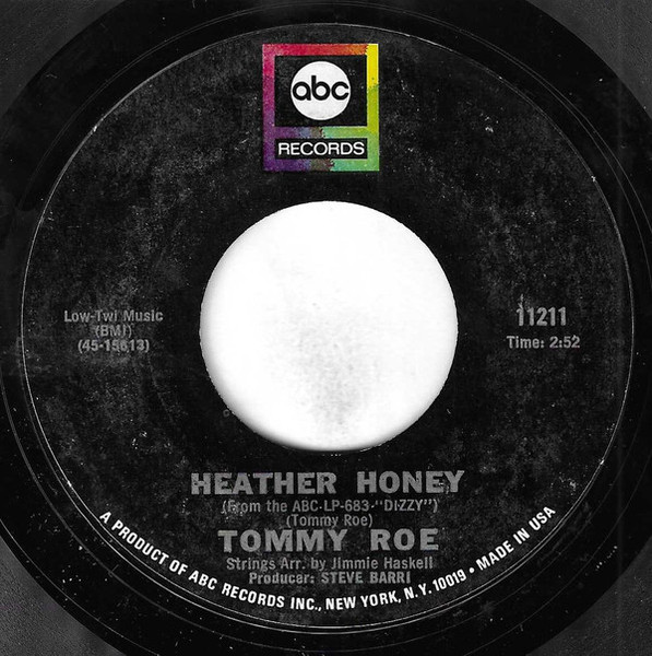 Tommy Roe - Heather Honey / Money Is My Pay (7", Single, Styrene, Mon)