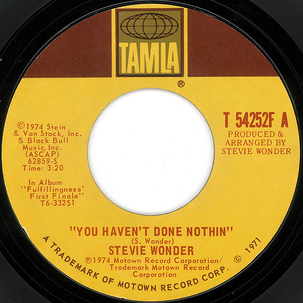 Stevie Wonder - You Haven't Done Nothin' / Big Brother (7", Single)