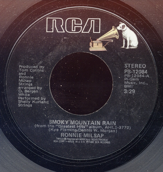 Ronnie Milsap - Smoky Mountain Rain (7", Single, Styrene, Mon)