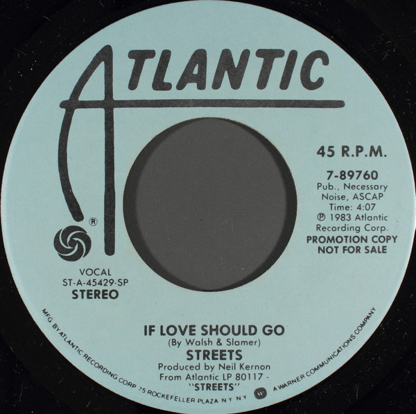 Streets (2) - If Love Should Go (7", Promo)