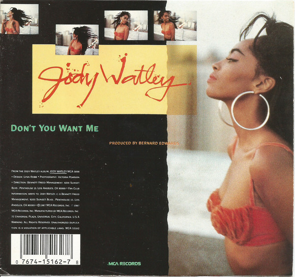 Jody Watley - Don't You Want Me (7", Single, Pin)