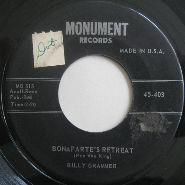 Billy Grammer - Bonaparte's Retreat / The Kissing Tree (7", Single)