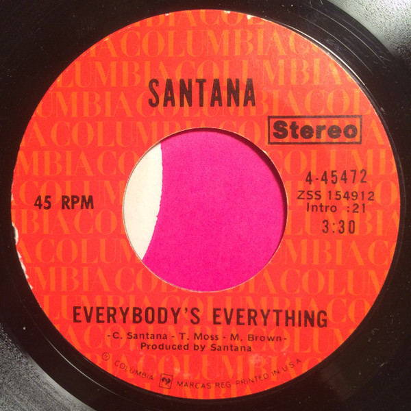 Santana - Everybody's Everything - Columbia - 4-45472 - 7" 1115303021