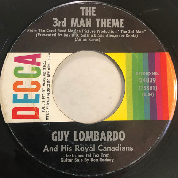 Guy Lombardo And His Royal Canadians - The 3rd Man Theme  (7", RP)