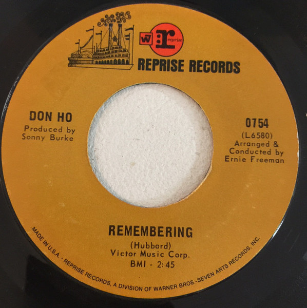Don Ho - Remembering - Reprise Records - 754 - 7", Single 1115711392