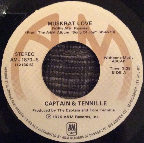 Captain And Tennille - Muskrat Love - A&M Records - AM-1870-S - 7", Single 1116022480