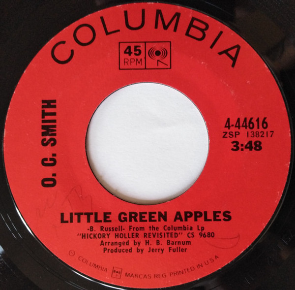 OC Smith - Little Green Apples / Long Black Limousine - Columbia - 4-44616 - 7", Single, Pit 1116034448