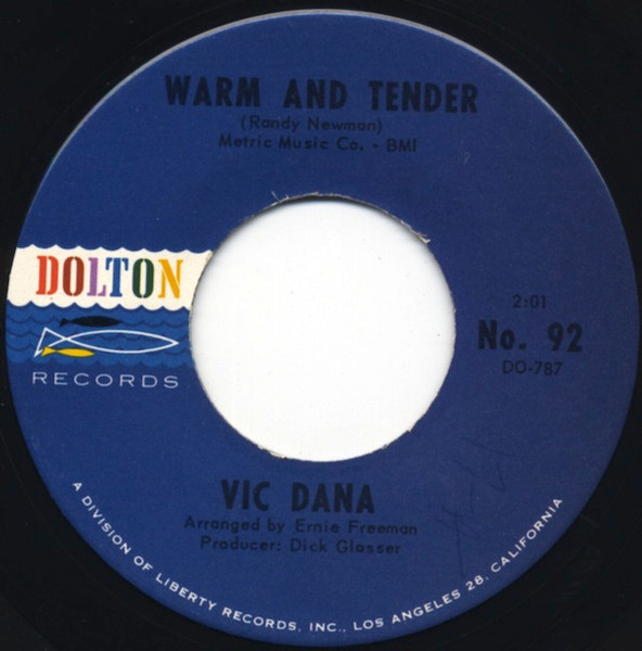 Vic Dana - Warm And Tender / Shangri-La (7")