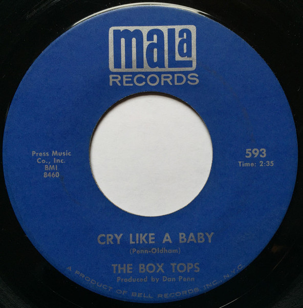 Box Tops - Cry Like A Baby  - Mala - 593 - 7" 1118672065