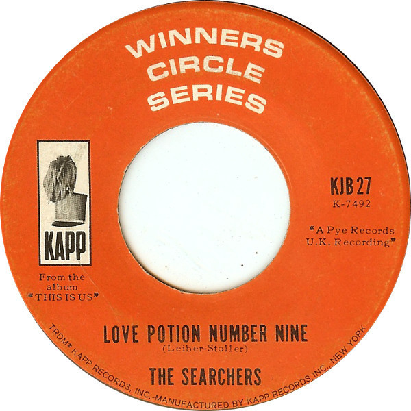 The Searchers - Love Potion Number Nine / Hi-Heel Sneakers (7", Roc)