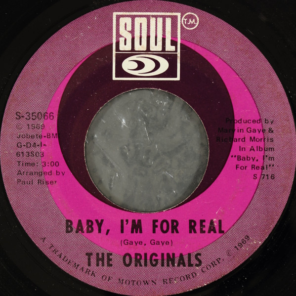 The Originals - Baby I'm For Real / Moment Of Truth (7", Single, ARP)