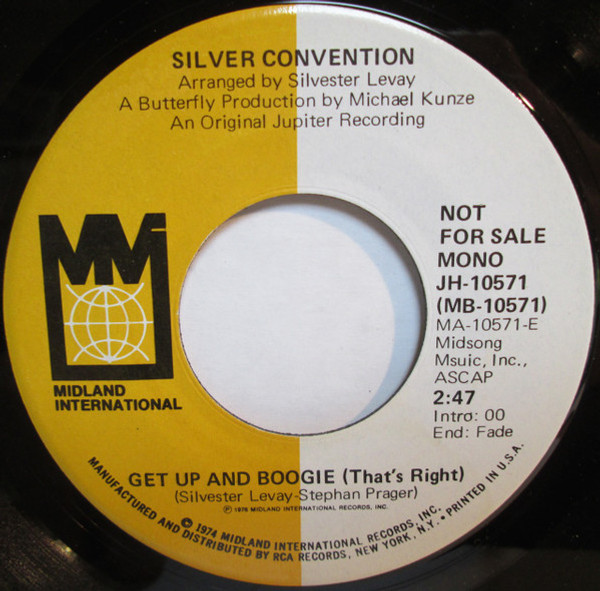 Silver Convention - Get Up And Boogie (That's Right) (7", Promo)