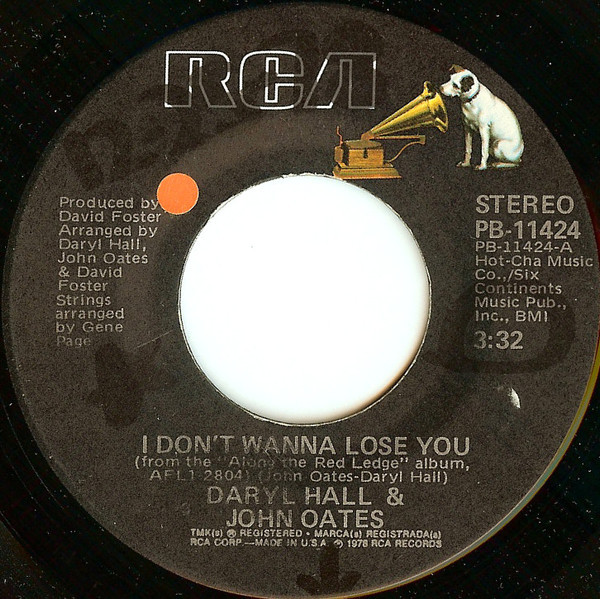 Daryl Hall & John Oates - I Don't Wanna Lose You - RCA - PB-11424 - 7" 1120282469