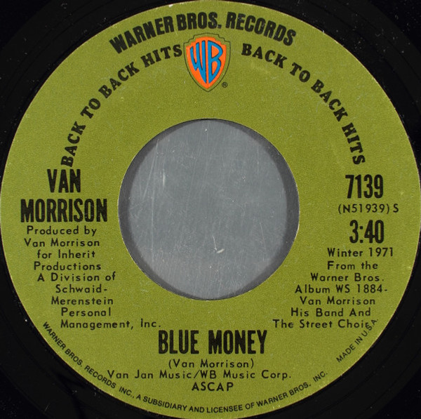 Van Morrison - Blue Money / Call Me Up In Dreamland (7", Styrene)
