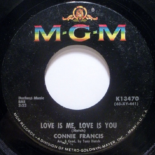 Connie Francis - Love Is Me, Love Is You (7", Single)