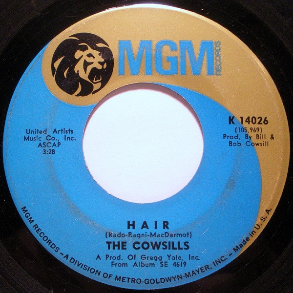The Cowsills - Hair - MGM Records - K 14026 - 7", Single 1120616051