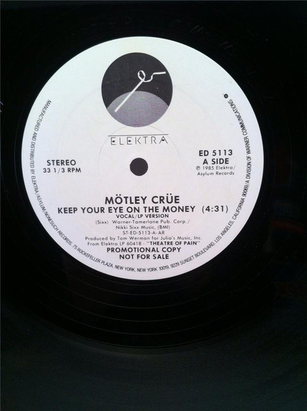 Mötley Crüe - Keep Your Eye On The Money (12", Promo, All)