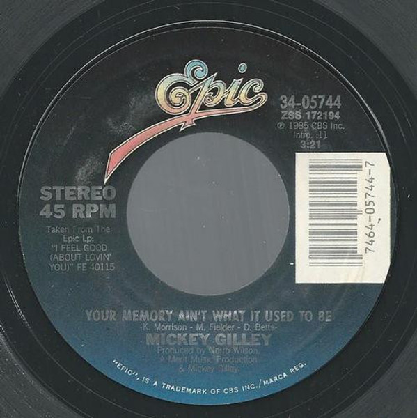 Mickey Gilley - Your Memory Ain't What It Used To Be / Lonely Nights, Lonely Heartache - Epic - 34-05744 - 7", Single, Styrene, Pit 1128994319