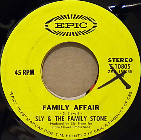 Sly & The Family Stone - Family Affair / Luv N' Haight (7", Single)