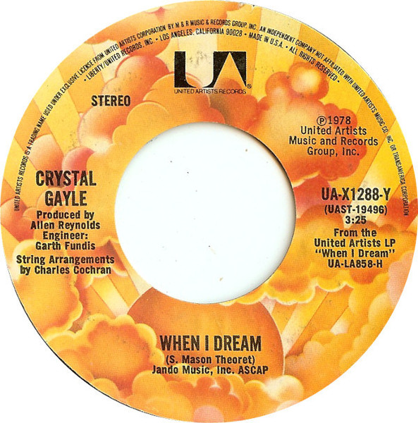 Crystal Gayle - When I Dream (7", Single, Ter)