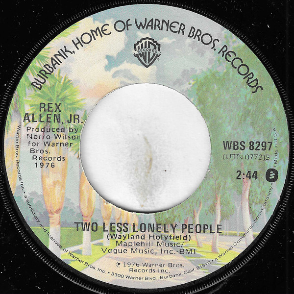 Rex Allen Jr. - Two Less Lonely People / I Gotta Remember To Forget You - Warner Bros. Records - WBS 8297 - 7", Single 1132822886