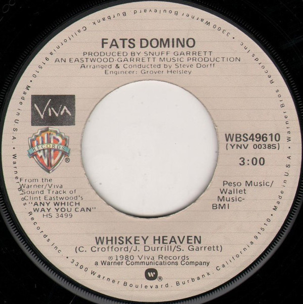 Fats Domino / The Texas Opera Company - Whiskey Heaven / Beers To You (7")