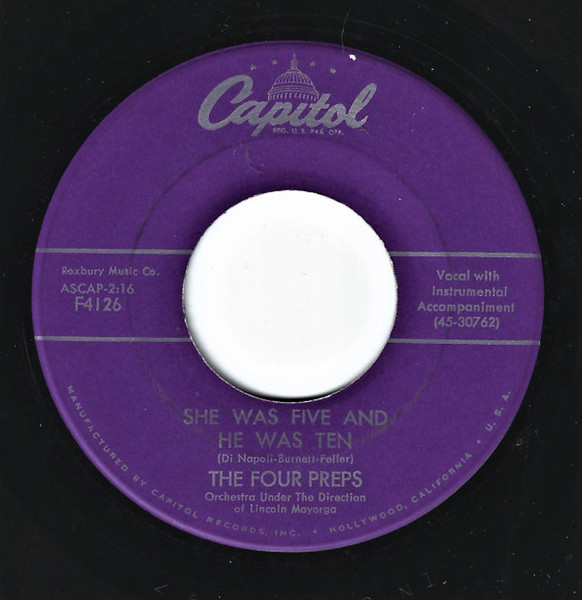 The Four Preps - She Was Five And He Was Ten / The Riddle Of Love (7")
