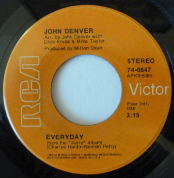 John Denver - Everyday (7", Single)