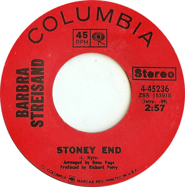Barbra Streisand - Stoney End - Columbia - 4-45236 - 7", Styrene, Pit 1136783544