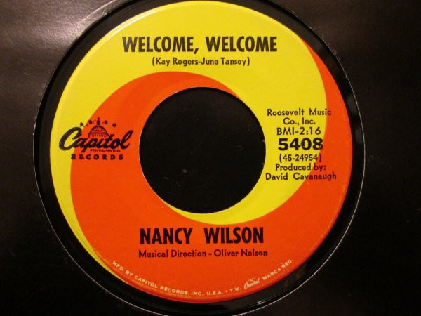 Nancy Wilson - Welcome, Welcome (7", Single)