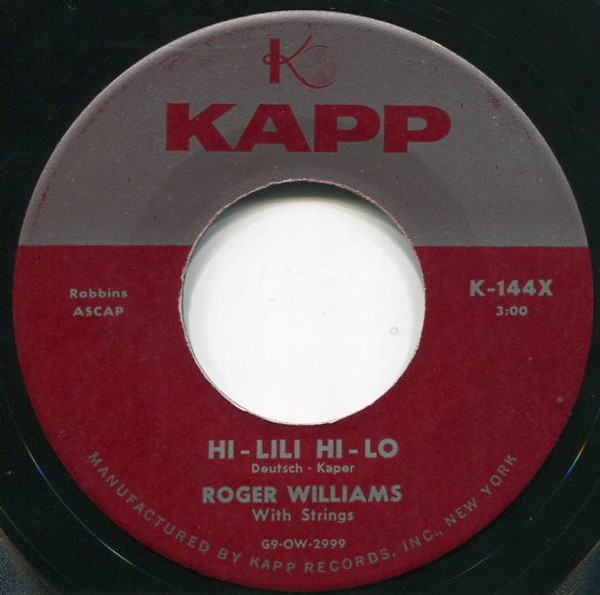 Roger Williams (2) - Hi-Lili Hi-Lo / My Dream Sonata (7")