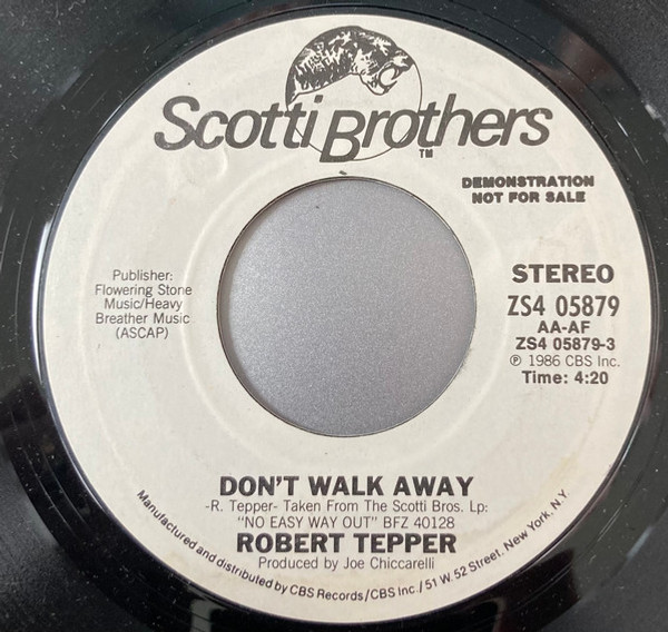 Robert Tepper - Don't Walk Away (7", Single, Promo)