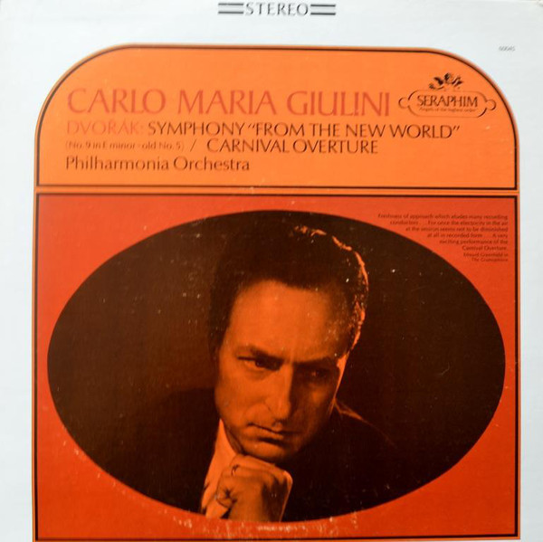 Dvořák* - Carlo Maria Giulini, Philharmonia Orchestra - Symphony "From The New World" (No. 9 In E Minor - Old No. 5) / Carnival Overture (LP, Album)
