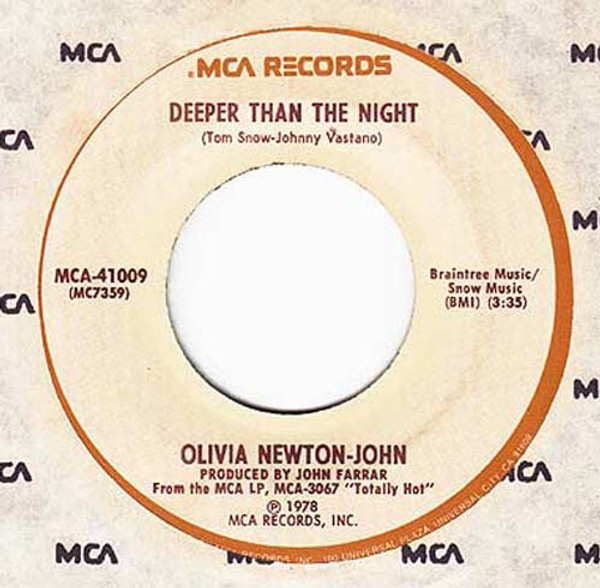 Olivia Newton-John - Deeper Than The Night - MCA Records - MCA-41009 - 7", Single 1140830813