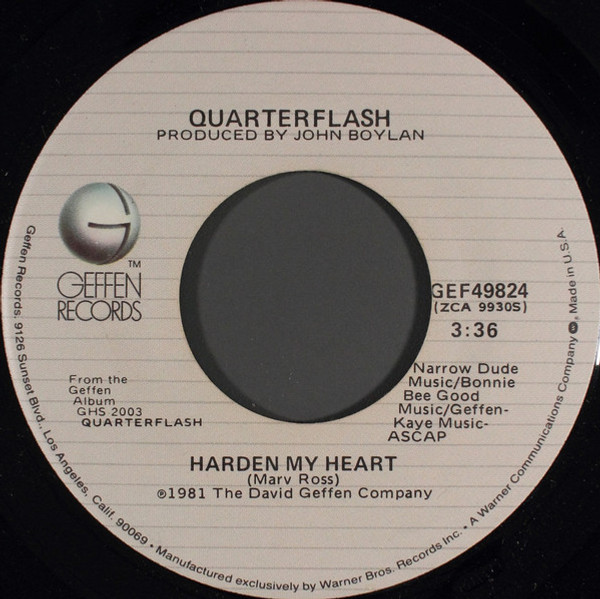 Quarterflash - Harden My Heart - Geffen Records - GEF49824 - 7", Single, SP  1142381361