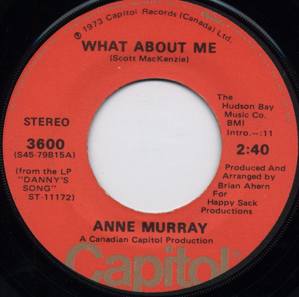 Anne Murray - What About Me - Capitol Records - 3600 - 7", Single, Jac 1142391741