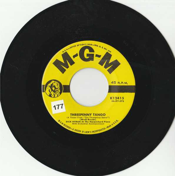 Dick Hyman - The Red Cat / Threepenny Tango (7")