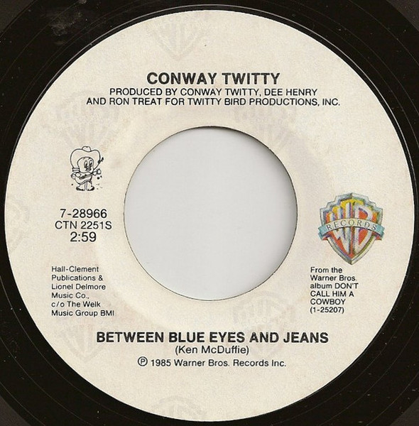 Conway Twitty - Between Blue Eyes And Jeans - Warner Bros. Records - 7-28966 - 7", Single, Spe 1142409757