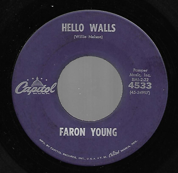 Faron Young - Hello Walls / Congratulations - Capitol Records - 4533 - 7", Single, Scr 1142410926