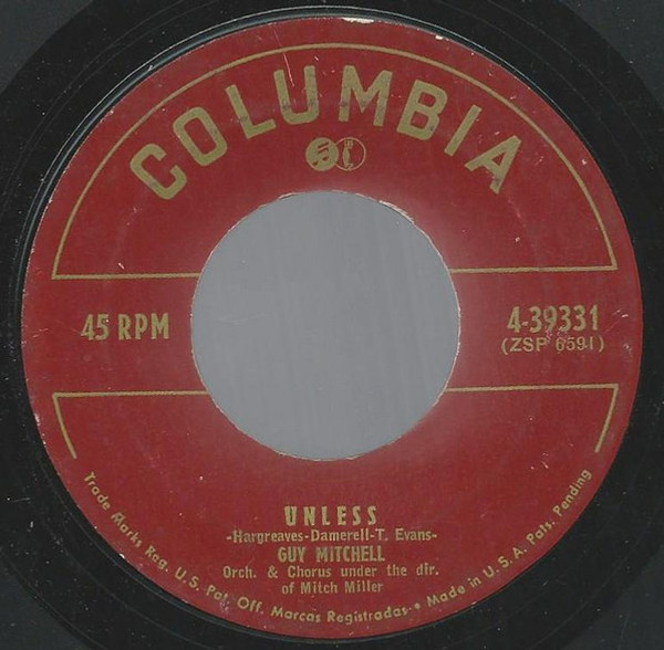 Guy Mitchell - Unless  (7", Single)