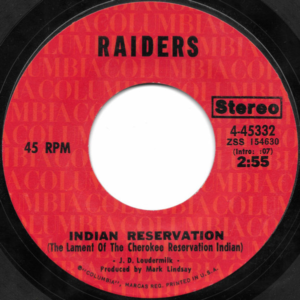 Raiders (2) - Indian Reservation / Terry's Tune - Columbia - 4-45332 - 7", Single, RE, Styrene, Ter 1142763851