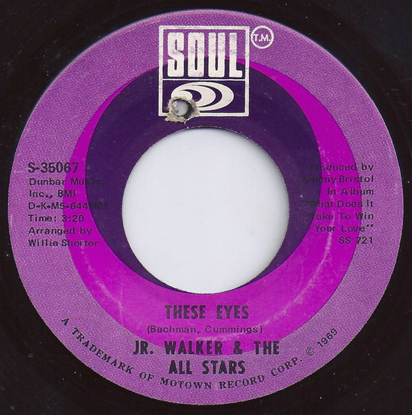 Jr. Walker & The All Stars* - These Eyes  (7", Single, ARP)