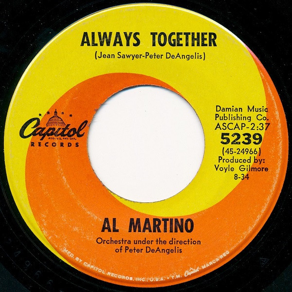 Al Martino - Always Together - Capitol Records - 5239 - 7", Single, Scr 1144859075