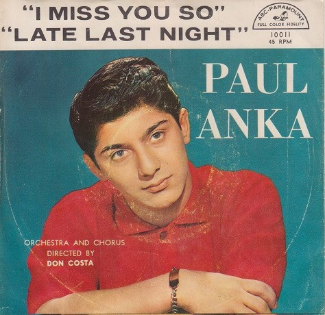 Paul Anka - I Miss You So (7")