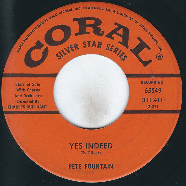 Pete Fountain - Yes Indeed / While We Danced At The Mardi Gras (7", Pin)