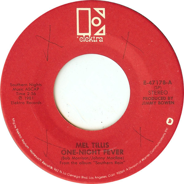 Mel Tillis - One-Night Fever - Elektra - E-47178 - 7" 1154945925